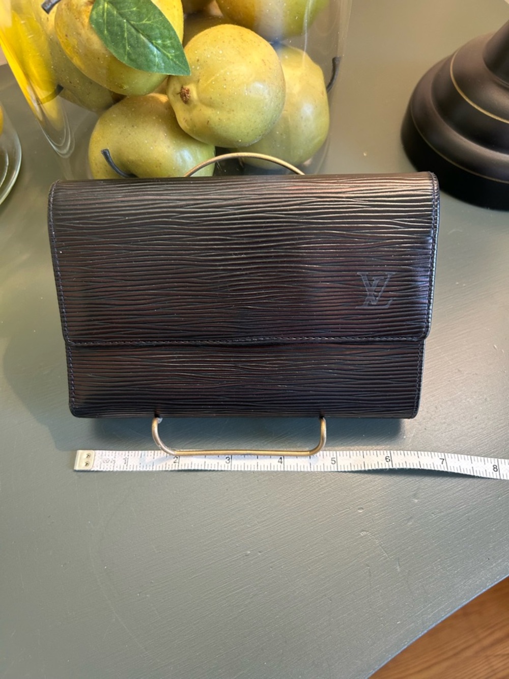 Louis Vuitton Black Epi Leather Wallet Clutch